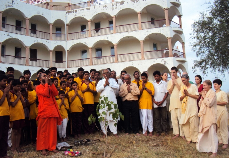 2 Ashram family during peace prayer