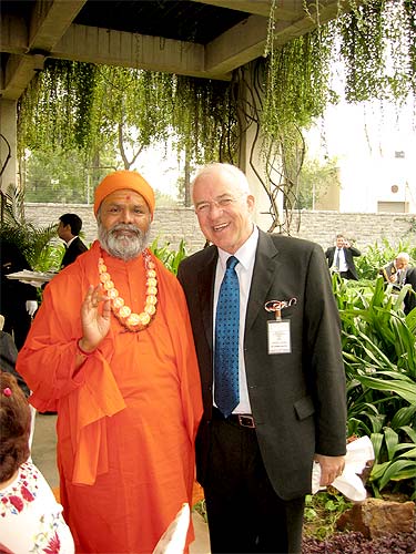 His Holiness Swamiji with Herwing van Staa, Tyrol’s Provincial Governor