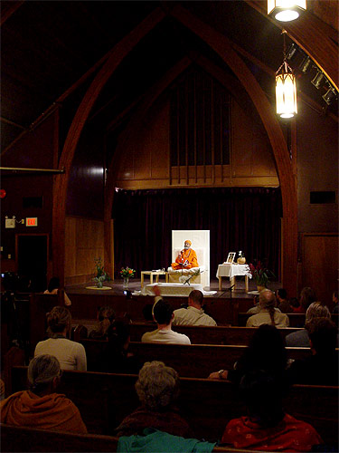 Public lecture in a church in Vancouver