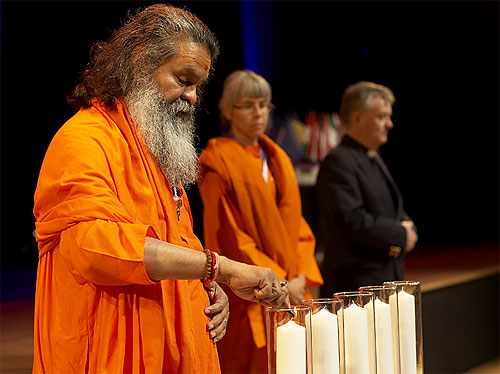 Candles for peace were lit as the opening act of the Summit