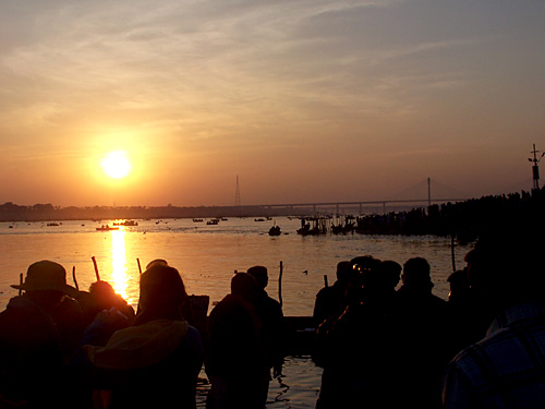 Sunset at the Ardh Kumbha Mela