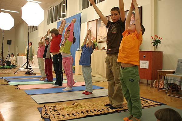 Inauguration of the new yoga centre in Ljubljana - young karate practitioners